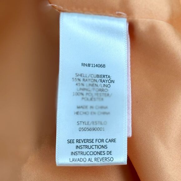 ASHLEY PARK x RTR Linen Blend Blazer M Oversized Two Button Orange EUC B10 - Picture 5 of 6